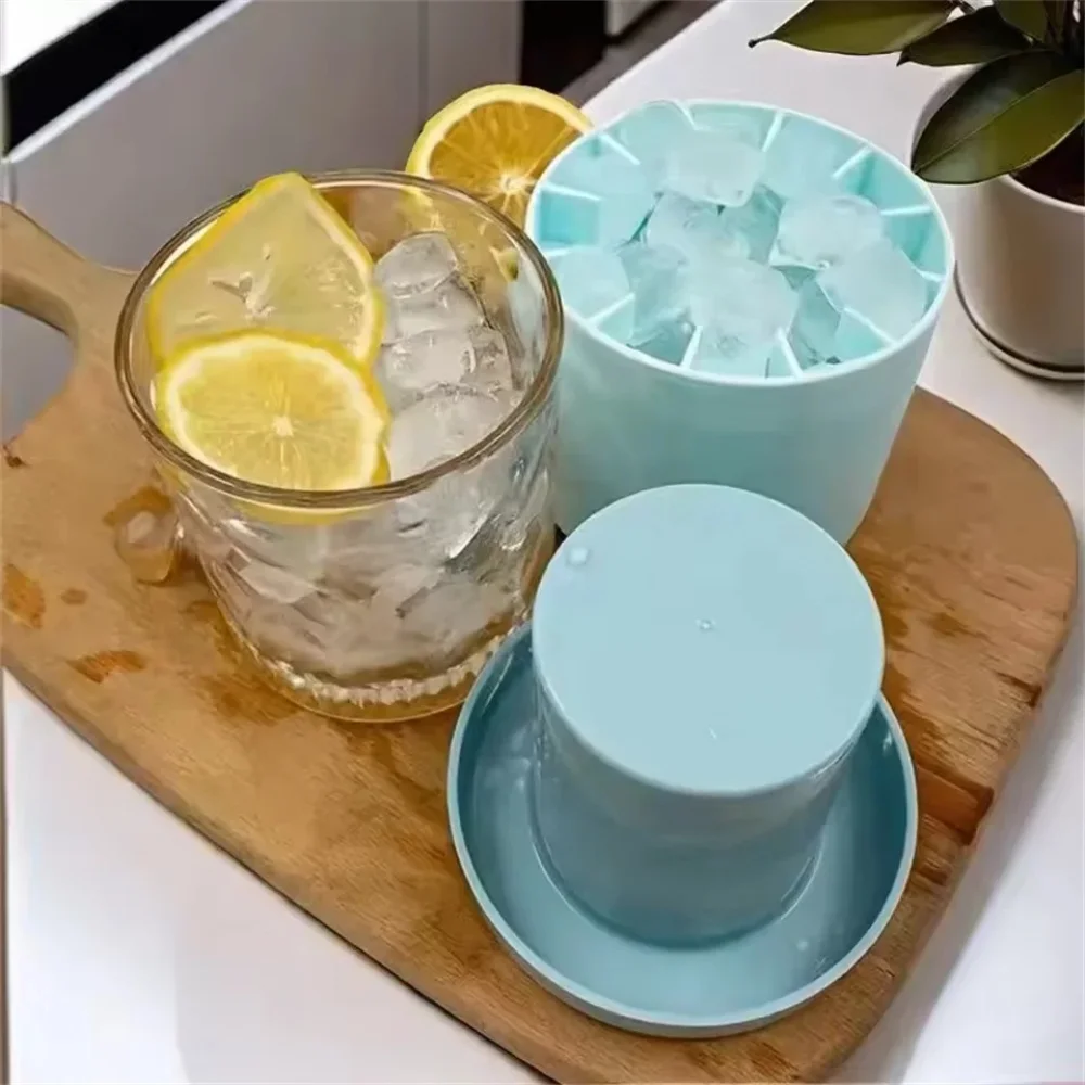 Ice Cubes Silicone Mold Mini Silicone Cylinder Ice Crate Household DIY Refrigerator Freeze Ice Maker Creative Barware Drink Tool - الصورة 4