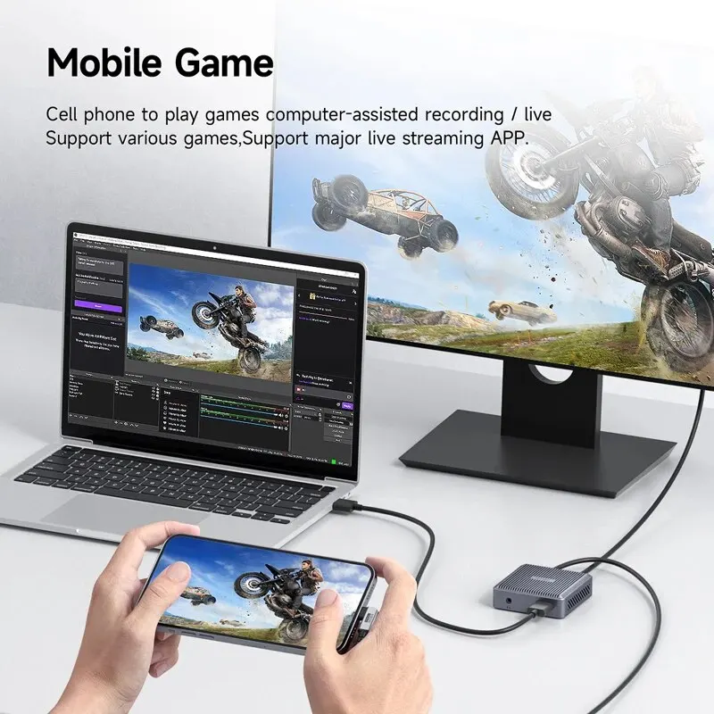 Hagibis 4K HDMI-Compatible Video Capture Card Loop Out for Game Recording Live Streaming 1080P Grabber MS2131 for PS4/5 Switch - Image 6