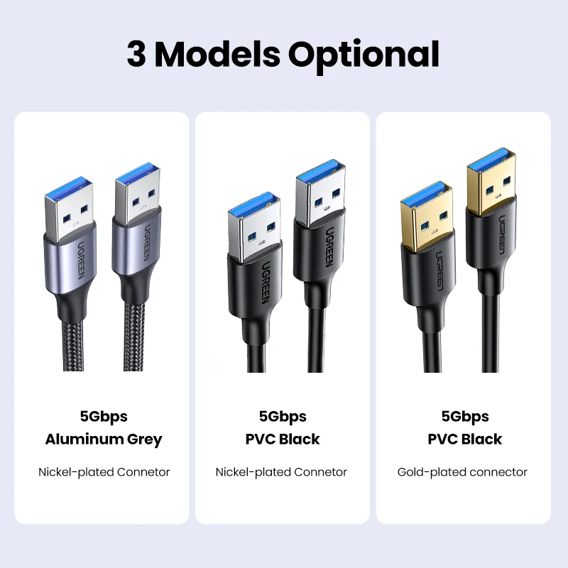 Ugreen USB to USB Extension Cable Type A Male to Male USB 3.0 2.0 Extender for Radiator Hard Disk TV Box USB 3.0 Cable Extension - الصورة 6