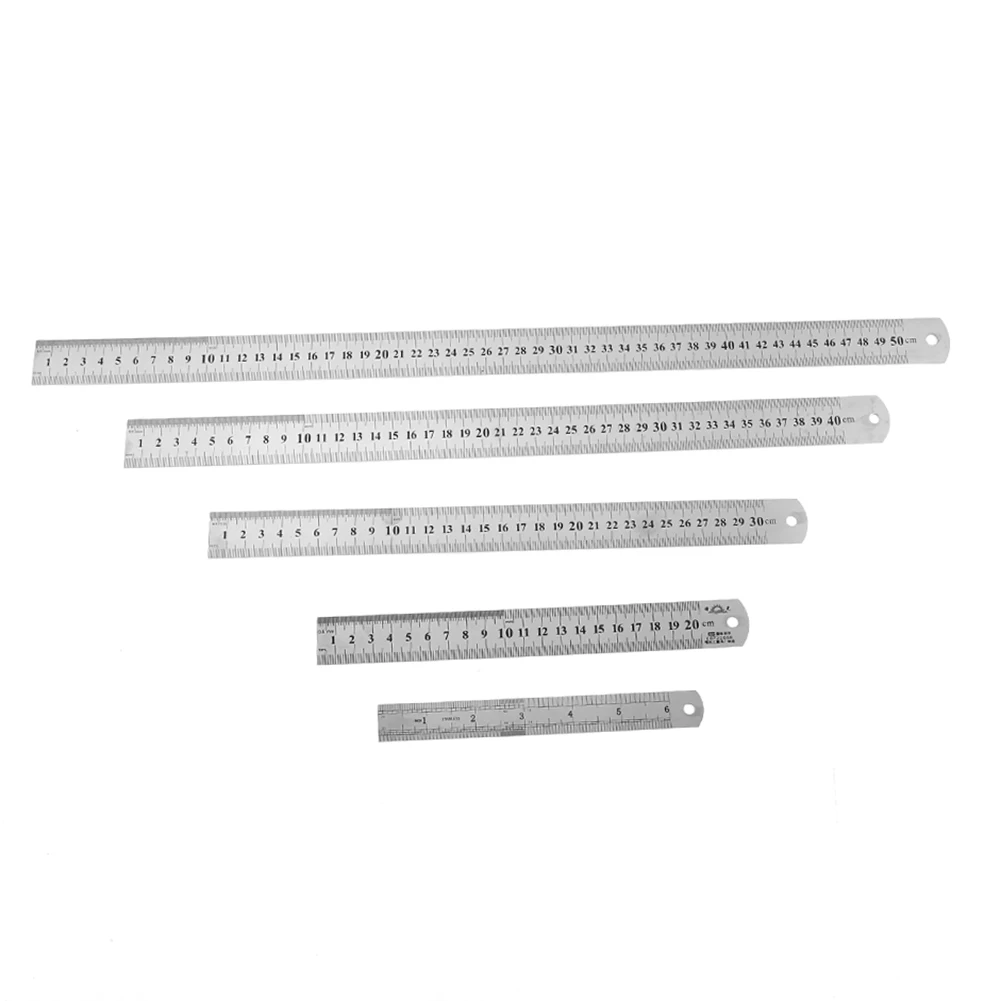 Stainless Steel Ruler Millimeter Ruler High Precision Metal Straight Edge Ruler for School Office Home Engineer Craft - الصورة 3