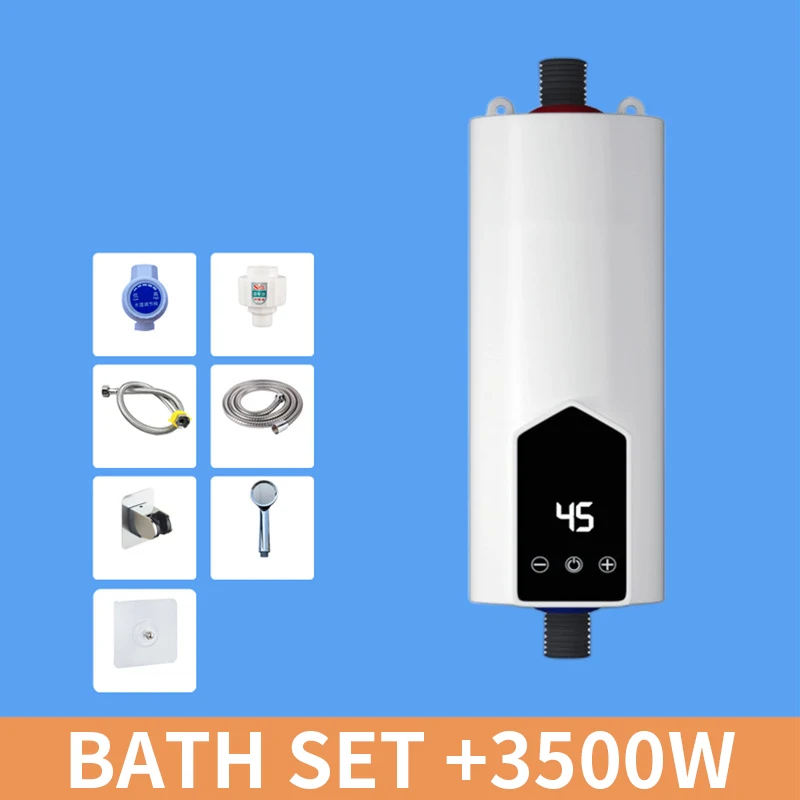 5500W Kitchen Bathroom Instantaneous Electric Water Faucet Heater Instant Tankless Hot Water Tap Heating Machine Shower 110V - Image 5