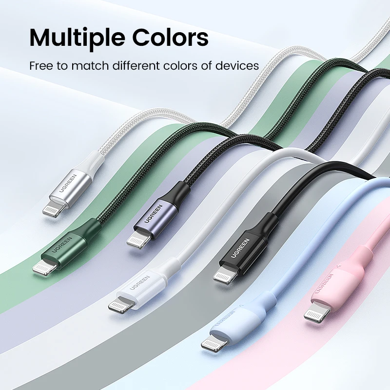 UGREEN MFi 20W PD USB Type C to Lightning Cable for iPhone 14 13 12 Pro Max Fast Charging for iPad Mini Phone Type C Cables - الصورة 6