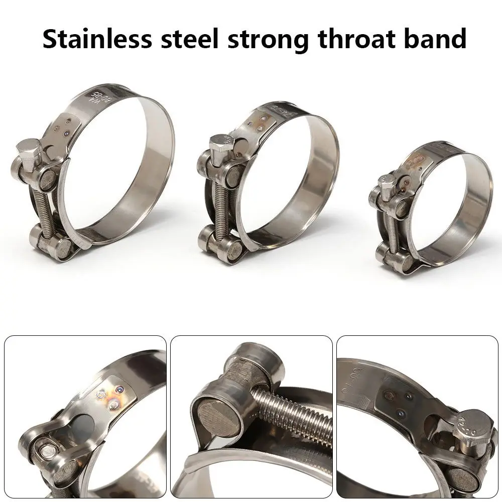 20 Sizes Stainless Steel Hose Clamp T Bolt Circular Air Water Pipe Fuel Hose Clips Of Water Pipe Fasteners Clamps Repair Tool