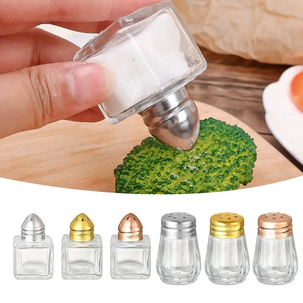 10/15ML Transparent Glass Seasoning Bottle New Mini Storage Container Salt Jar with Lid Kitchen Cooking Tool Spice Jars Outdoor