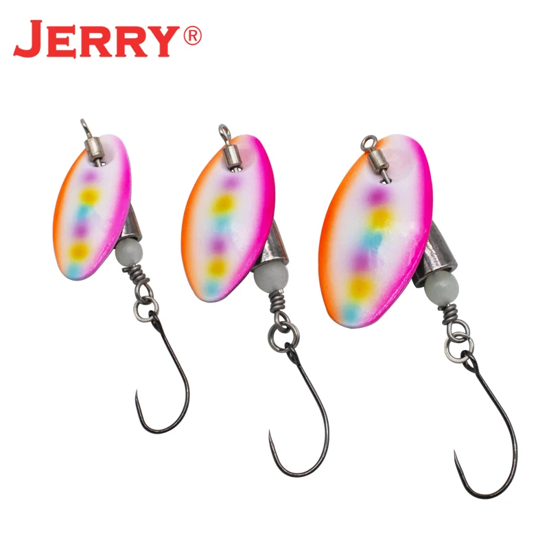 Jerry Wukong AR-S Spinner Bait Trout Fishing Spinning Tengsten Metal Rotating Blade Swival Arm Artificial Bait Perch Pike - الصورة 3