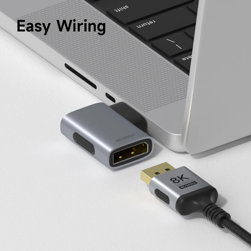 Hagibis DisplayPort Adapter Right Angle 90 Degree Male to Female Display Port Connector Cable Extension Conventer for PC Laptops - الصورة 2
