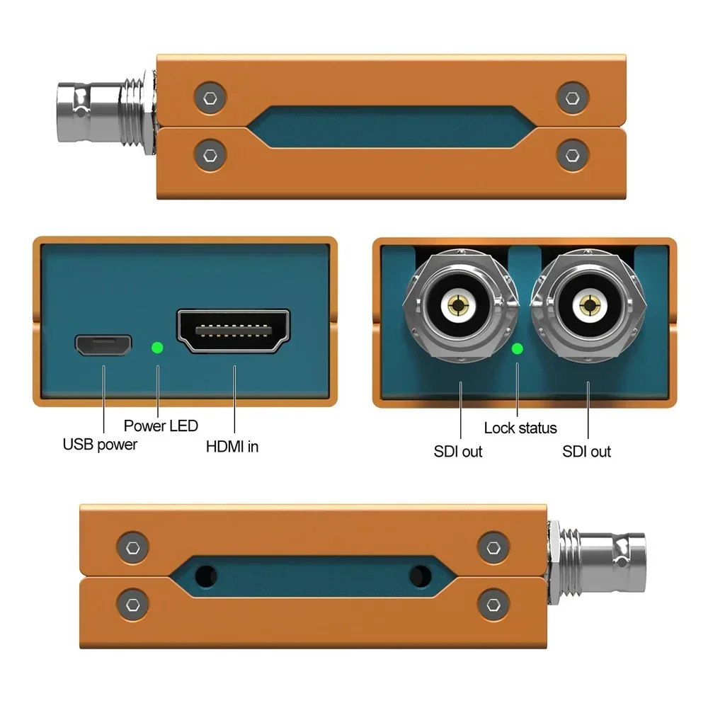 AVMATRIX Mini SC1221 HDMI-compatible to SDI Converter Pocket-Size Broadcast Converter Input Signal to Dual SDI Signal - الصورة 5