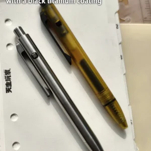 1PC EDC Pocket Tool Titanium Alloy Ballpoint Pen Imported ULTEM Titanium Alloy Signing Pen