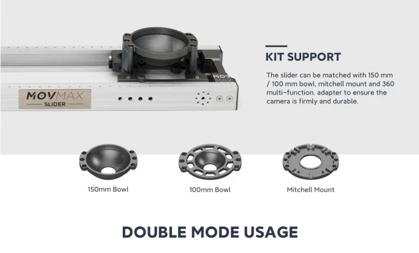 Vaxis MOVMAX 60CM Slider With 100mm Bowl or 150mm Bowl or Mitchell Mount - الصورة 4