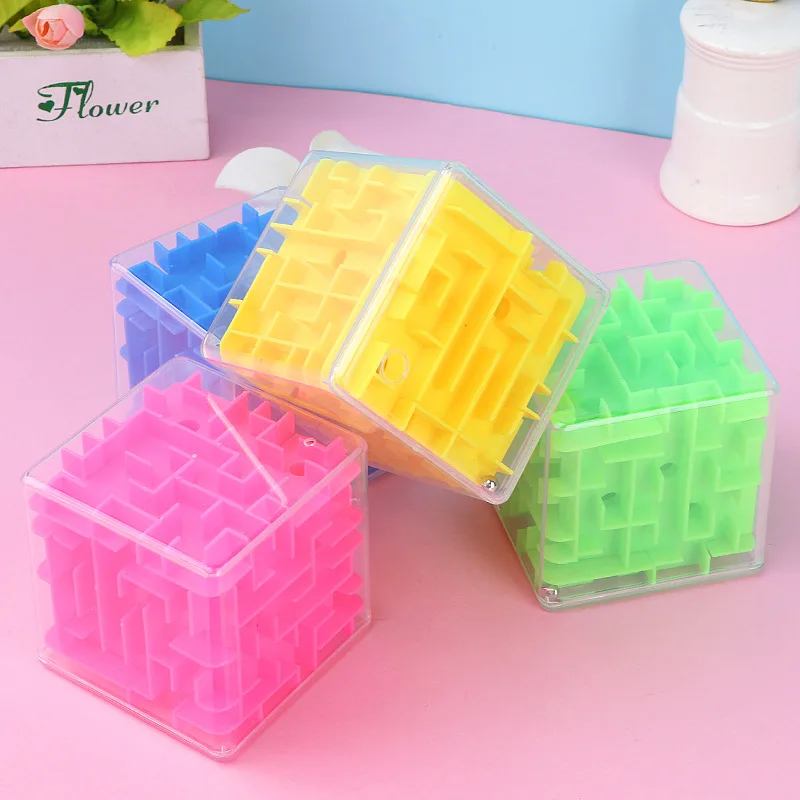 Educational 3D Cube Maze Puzzle Labyrinth Super Brain Toys For Kids Children Challenges Games Juegos IQ Inteligencia Niños - الصورة 2