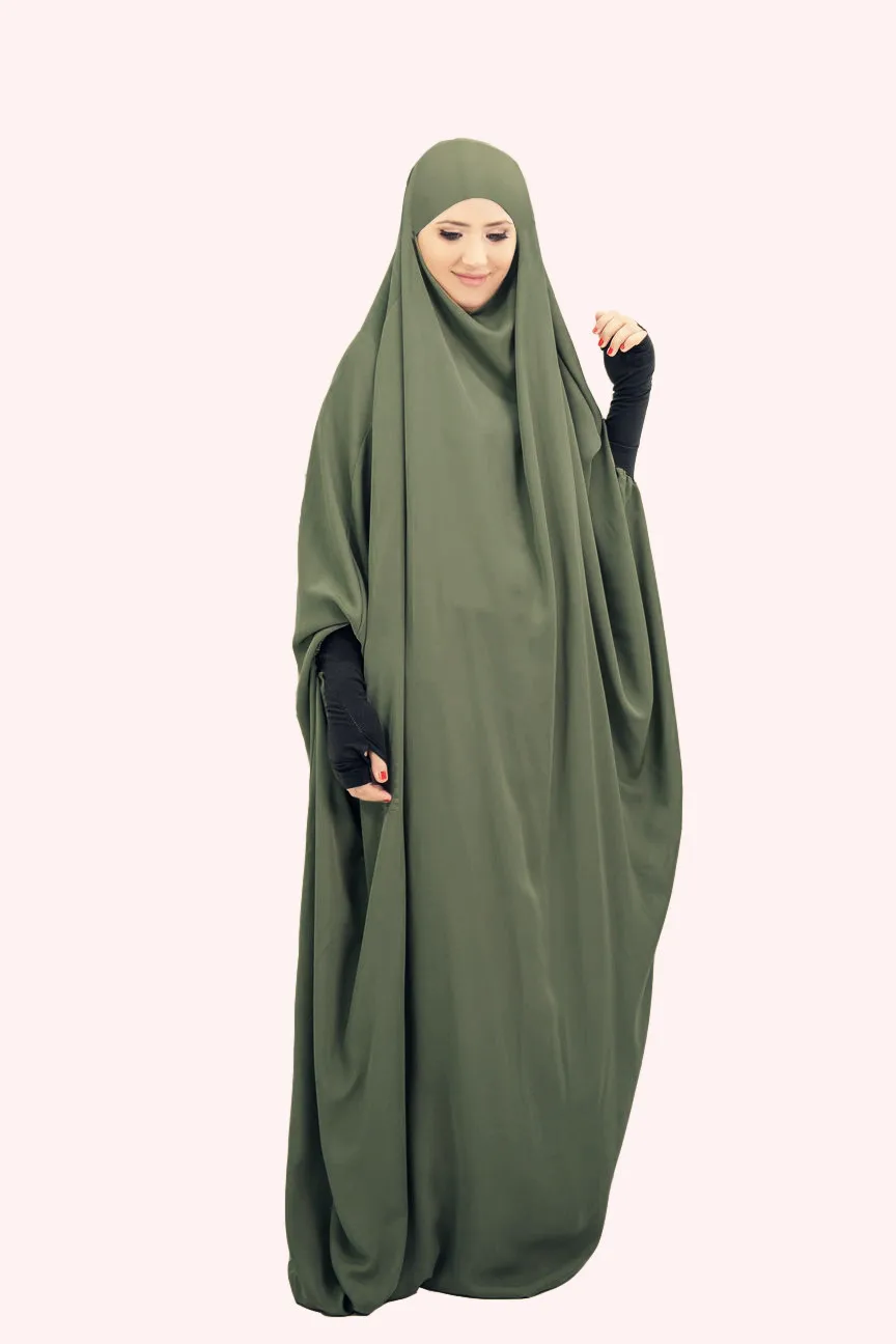 Women Hijab Dress Prayer Garment Jilbab Abaya Long Khimar Hooded Muslim Full Cover Ramadan Gown Abayas Islamic Clothes Niqab - Image 5