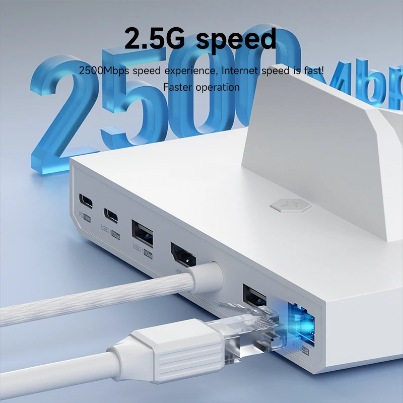 Hagibis ROG Ally/Steam Deck/Switch/OLED Dock 6 in 1 Universal Docking Station With 4K HDMI 2.5G RJ45 100W PD RGB Light USB C Hub - Image 4
