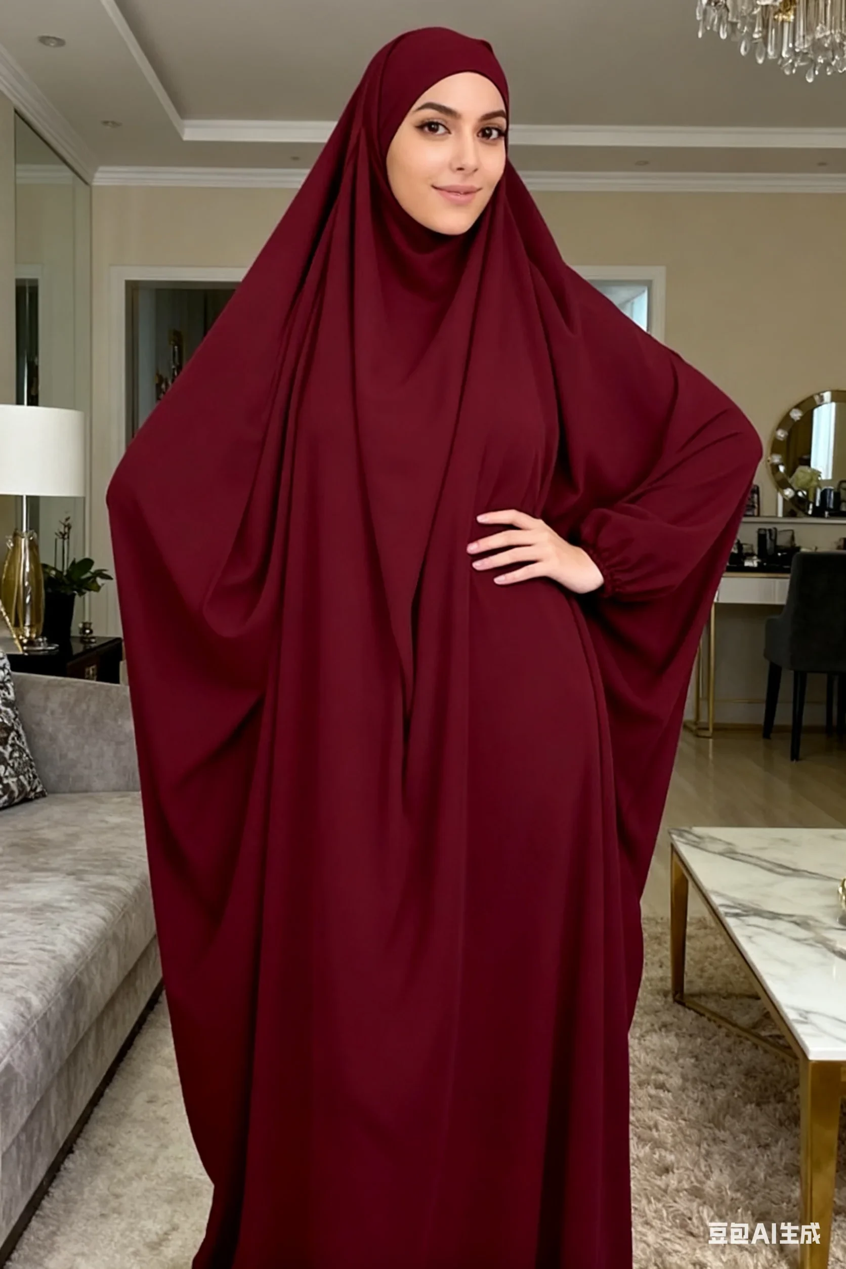 Muslim Prayer Garment Dress Wp,em Women Hijab Dress Abaya Hooded Long Khimar Jilbab Burka Eid Abayas Gown Eid Niqab Ramadan - Image 4