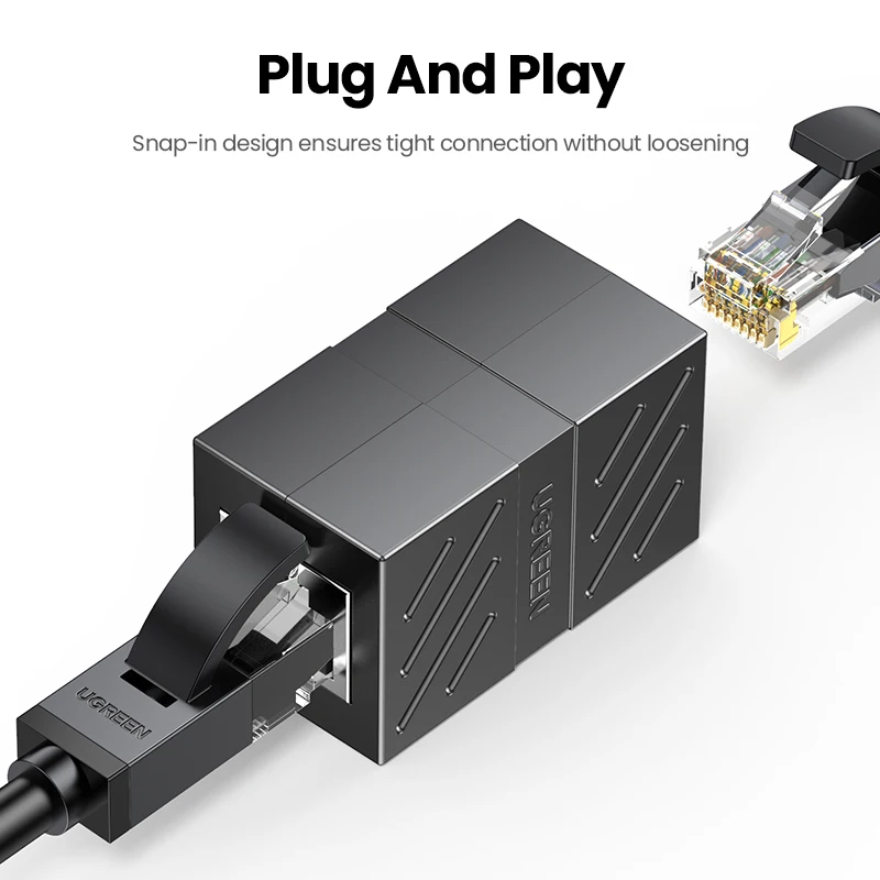 UGREEN RJ45 Connector Network Ethernet Extender Extension for Cat7 Cat6 Cat5e Ethernet Cable Adapter Gigabit Female to Female - الصورة 5