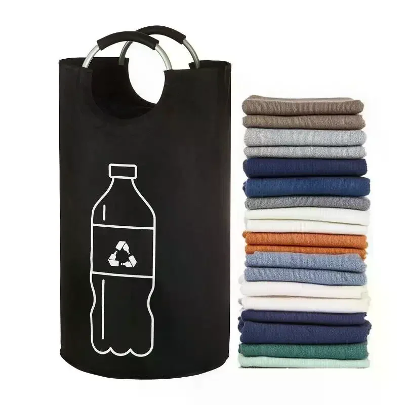 82L Empty Bottle Storage Basket Folding Kitchen Wastewater Bottle Collector Bag With Aluminum Handle Large Capacity Bin - الصورة 3