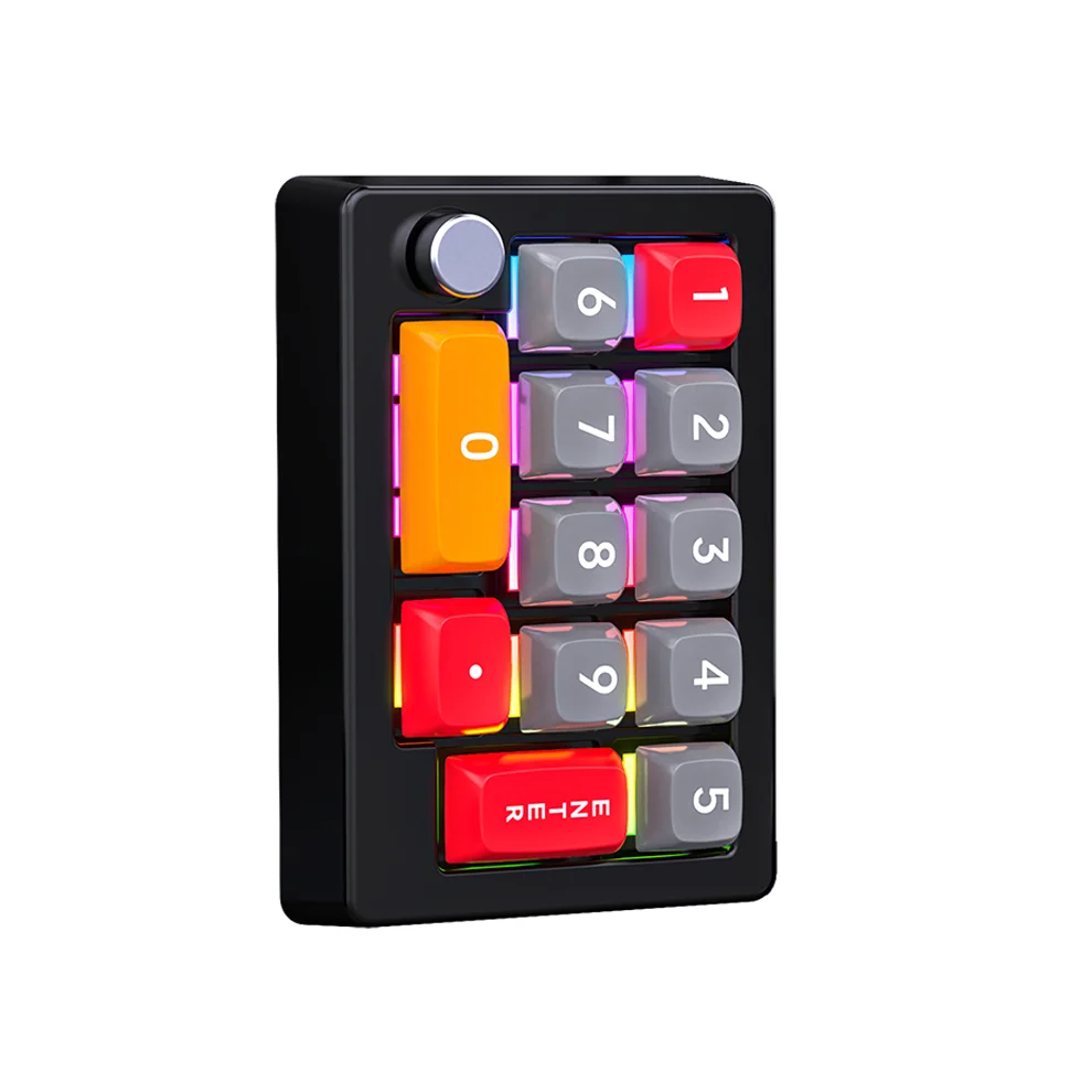 12Keys USB Wired Mechanical Gaming Keyboard, Programming KeyPad with Knobs, RGB LED Backlit KeyPad Macro Support One-Hande - الصورة 6