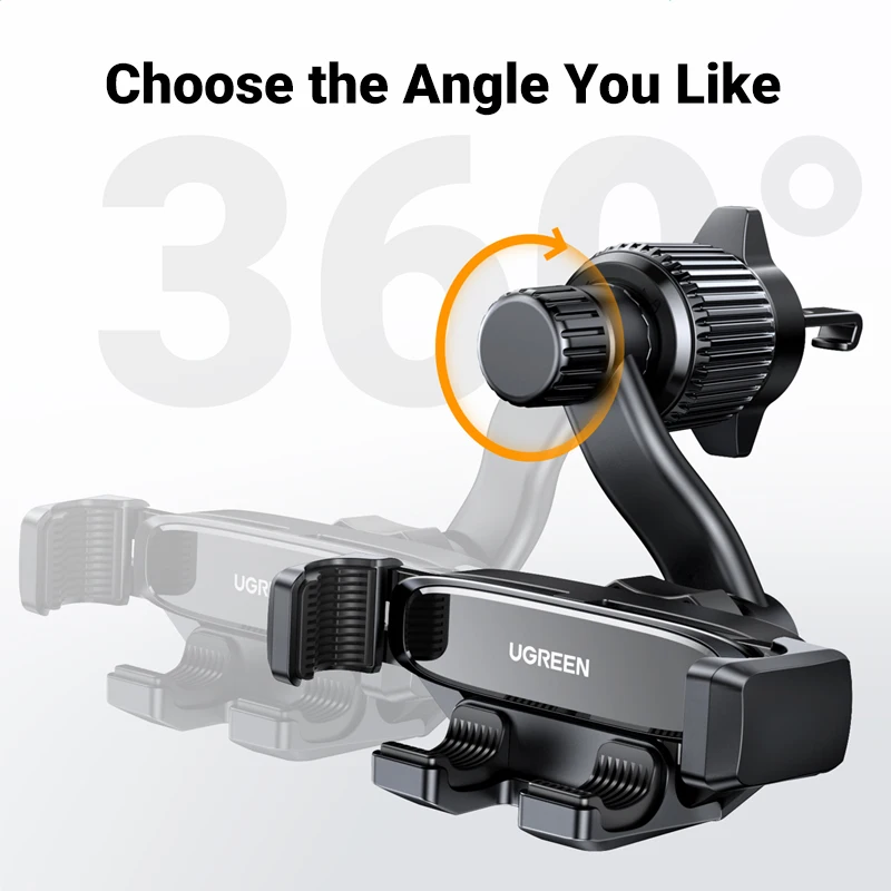 UGREEN Car Phone Holder Gravity Car Phone Stand For iPhone 16 15 14 Pro Max Xiaomi Samsung 360°Rotation Air Vent Phone Holder - الصورة 3