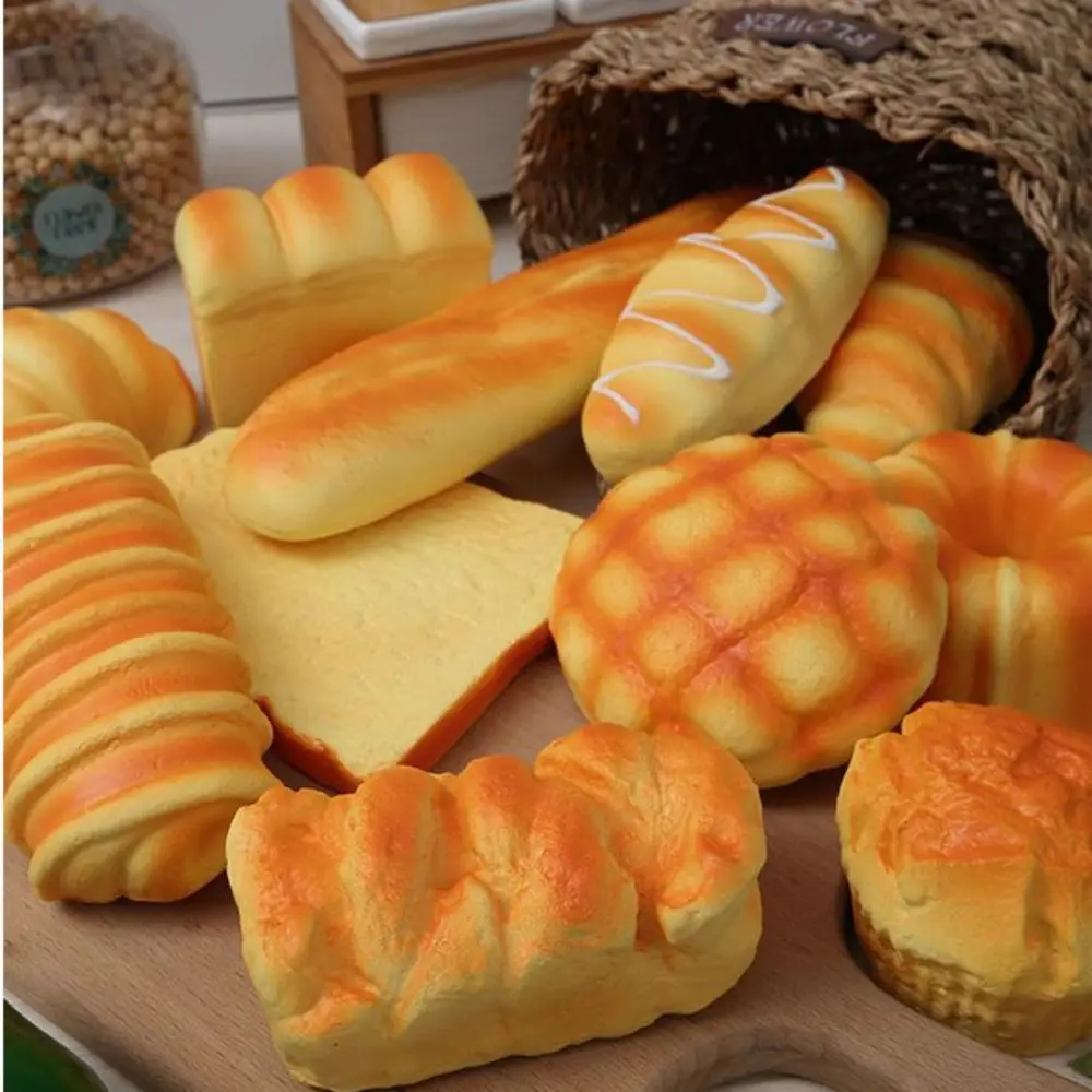 Stretch Squeezing Simulation Bread Squeeze Fake Food Model Simulated Food Breakfast Squeeze Sensory Toys Elastic Vinyl - Image 4