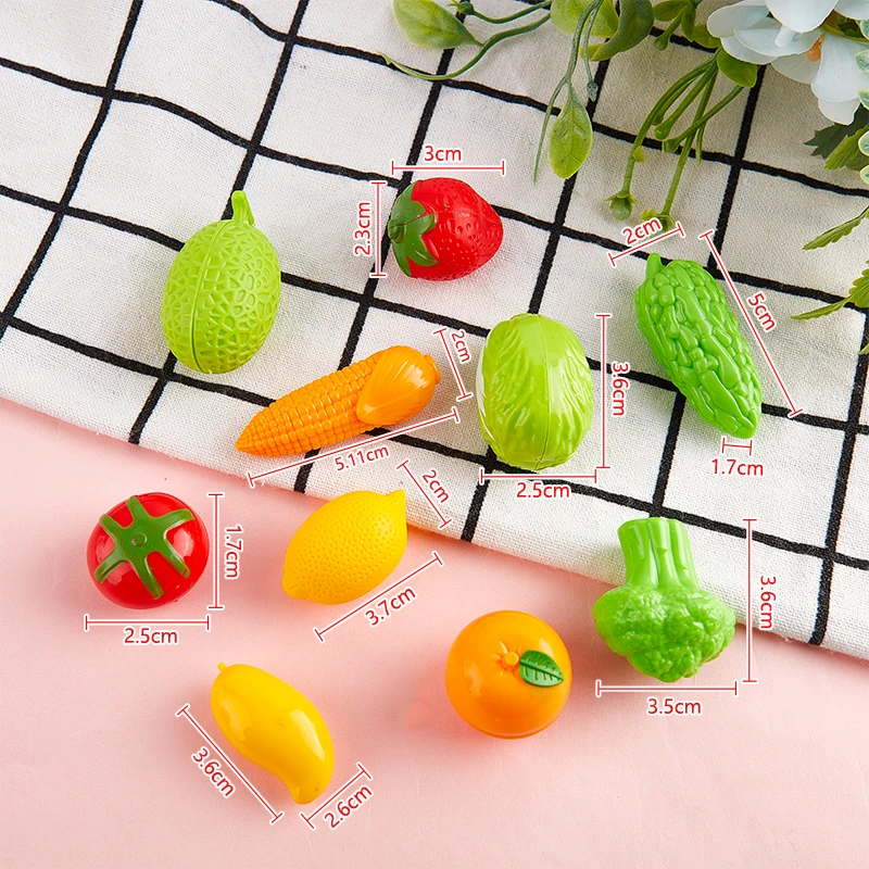 10/pcs lot Mini Simulation Foam Fruit And Vegetables Artificial Kitchen Toys For Children Pretend Play Toy Dollhouse Accessories - الصورة 4