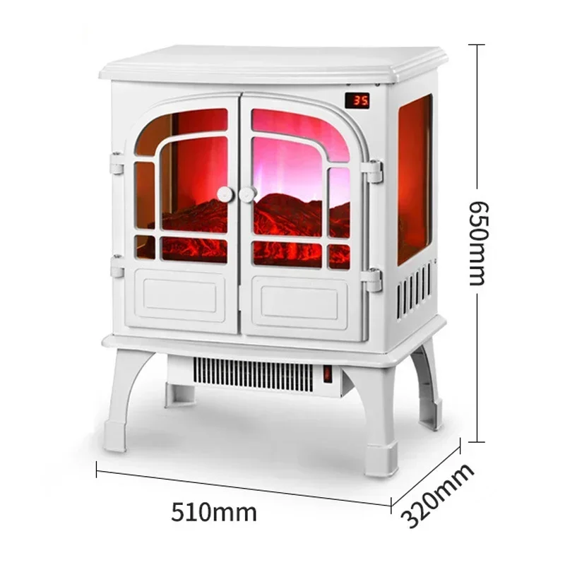 New Fashion European-style 3d Simulation Three-sided Flame Electric Fireplace Fast Heat Heater Household Bathroom Office Heater