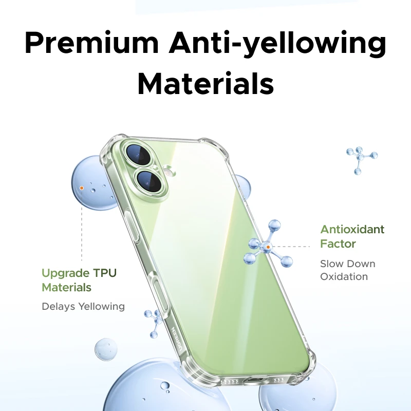 UGREEN Airbags Case for iPhone 17 16 15 Pro Max Clear Case Transparent Cover for iPhone 16 Pro 17 Air Protective Case Shockproof - Image 5