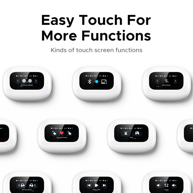 UGREEN LCD Full Color Smart Screen Wireless TWS Bluetooth Earphones Earbuds Open Clip Ear Headphones AI Call Noise Cancellation - الصورة 3