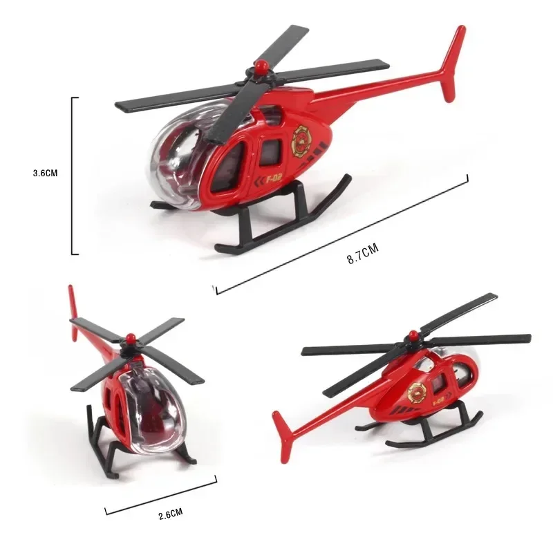 1PCS Children’s Helicopter Toy Alloy Airplane Simulation Model Ornaments Boy Toy Taxiing Simulation Helicopter Christmas Gift - الصورة 6