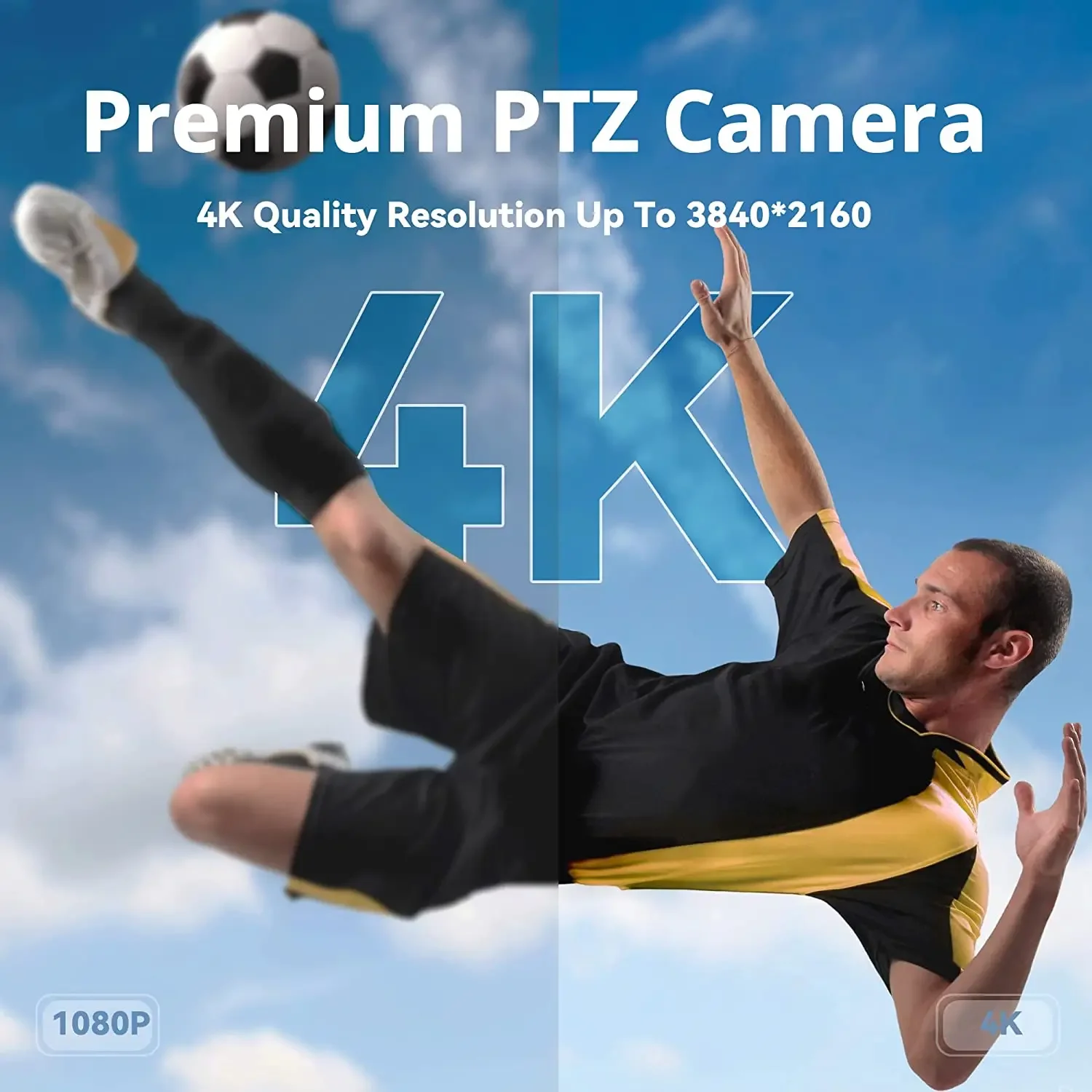 Tenveo 4K PTZ Conference Camera with 5X Digital Zoom AI Tracking Gesture Control 124 Wide Angle PTZ Camera ·for OBS Teams Zoom - الصورة 2