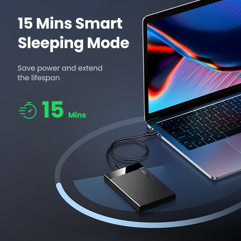UGREEN HDD Case 2.5'' SATA to USB 3.0 Hard Drive Enclosure for SSD Disk HDD Box USB C 3.1 Gen 2 Case HD External HDD Enclosure - Image 6