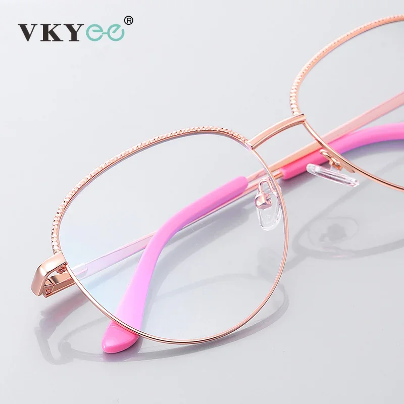 VICKY New Fashion Women Retro Anti Blue Light Blocking Eyeglasses Frame Computer Eyewear Eye protection Glasses PFD3036 - الصورة 4
