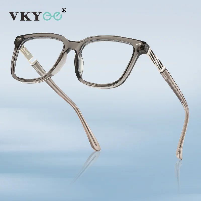 VICKY New Simple Retro Geometric Square Design Men's Anti-blue Light Reading Glasses Can Be Customized Prescription 60030 - الصورة 3