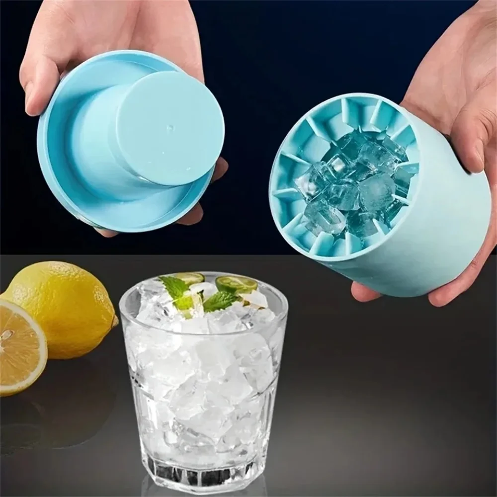 Ice Cubes Silicone Mold Mini Silicone Cylinder Ice Crate Household DIY Refrigerator Freeze Ice Maker Creative Barware Drink Tool