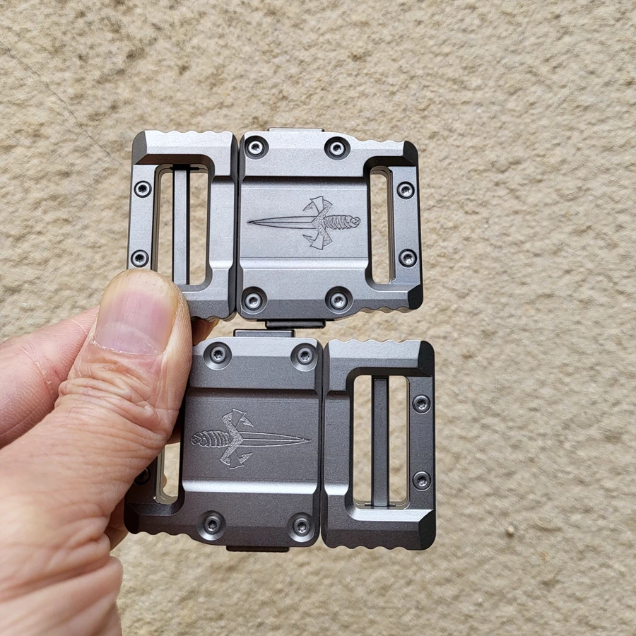 1PC EDC Tools Bison Leather Cobra Buckle Head Outdoor Titanium Alloy Belt Buckle Head African Strong And Durable - Image 3