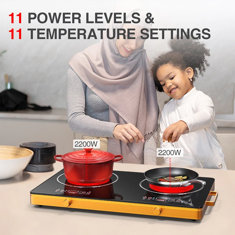 2200W High-power Induction Cooker Electric Ceramic Stove Hotpot Plate Noodle Cooking Furnace Tea Brewing Water Boiler Heater T04 - Image 3