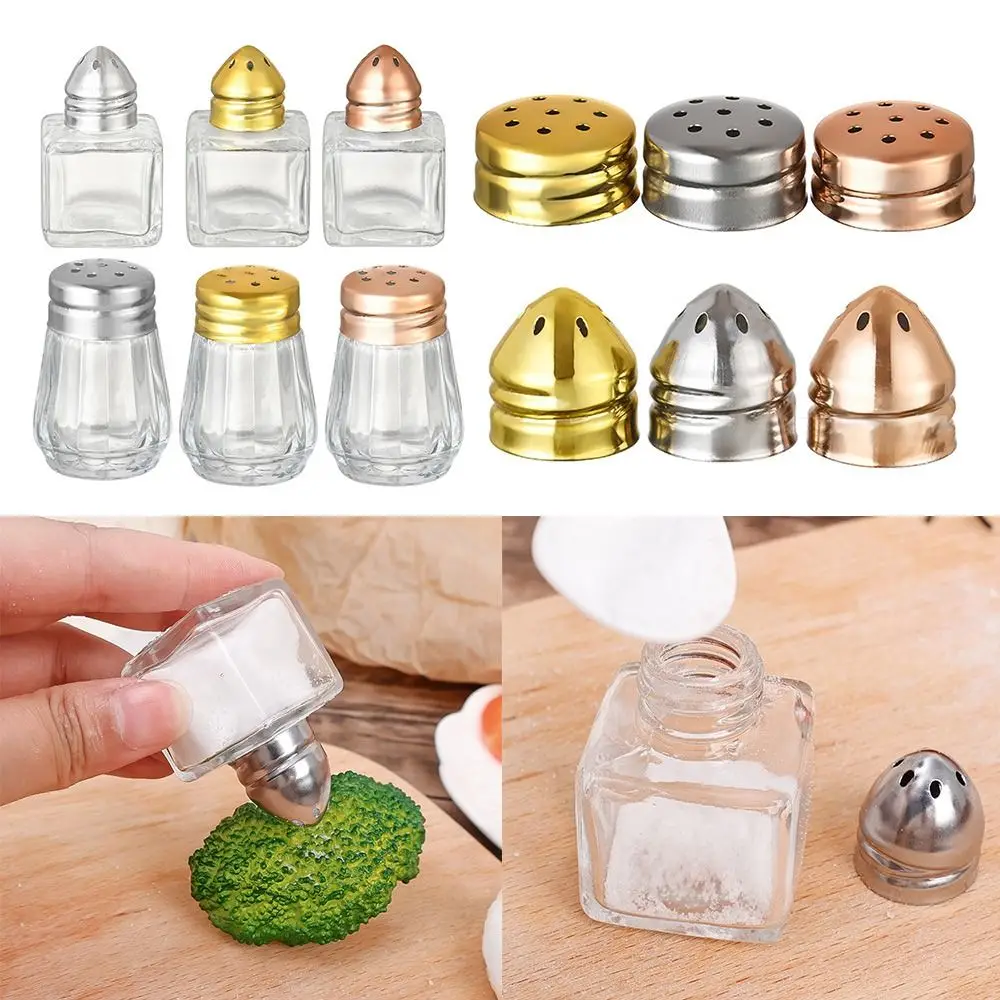 10/15ML Transparent Glass Seasoning Bottle New Mini Storage Container Salt Jar with Lid Kitchen Cooking Tool Spice Jars Outdoor - الصورة 2