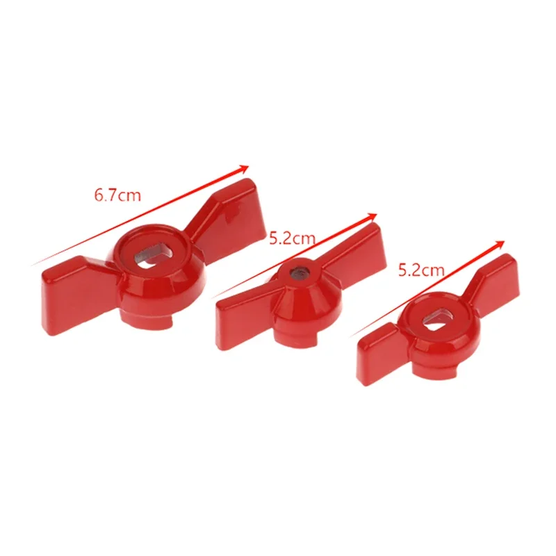2Pcs Aluminum Handle Valve Handle Ball Valve Handle Wrench Red Butterfly Handle Accessories - الصورة 6