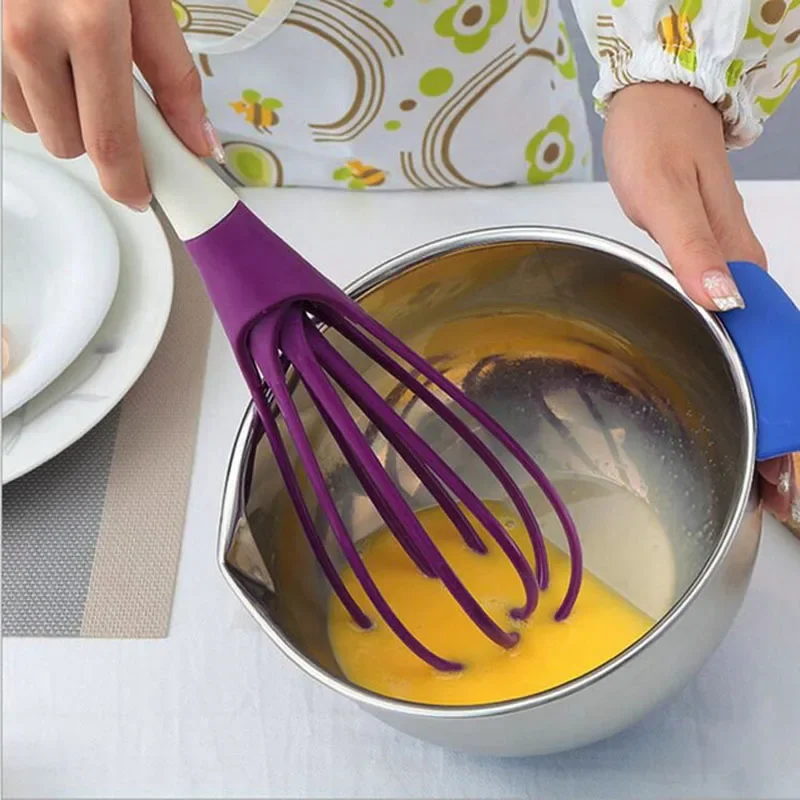 1 Pcs Foldable Whisk Mini Egg Rotary Egg Mixer Manual Beater Egg Kitchen Accessories Cooking Baking Tools Cocina Cake Tools - Image 2