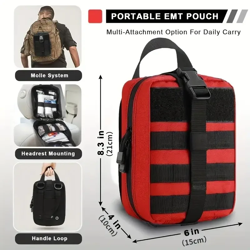 Outdoor First aid kit EDC Molle Medical Kit IFAK Survival Emergency Pack EDC Travel Fishing Camping Hiking Hunting Accessories - Image 2