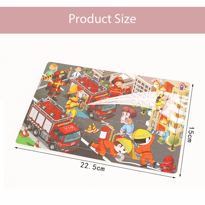 New 30 Pieces Wooden 3d Puzzles Cartoon Animal Jigsaw Puzzle Board Game Preschool Montessori Educational Toys For Children - الصورة 10