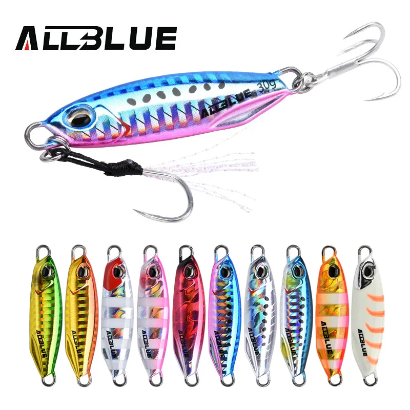 ALLBLUE New DRAGER Metal Cast Jig Spoon 15G 30G Shore Casting Jigging Fish Sea Bass Fishing Lure Artificial Bait Tackle