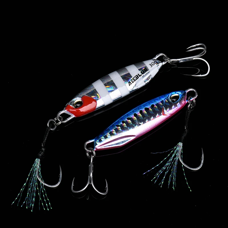ALLBLUE New DRAGER Metal Cast Jig Spoon 15G 30G Shore Casting Jigging Fish Sea Bass Fishing Lure Artificial Bait Tackle - الصورة 4