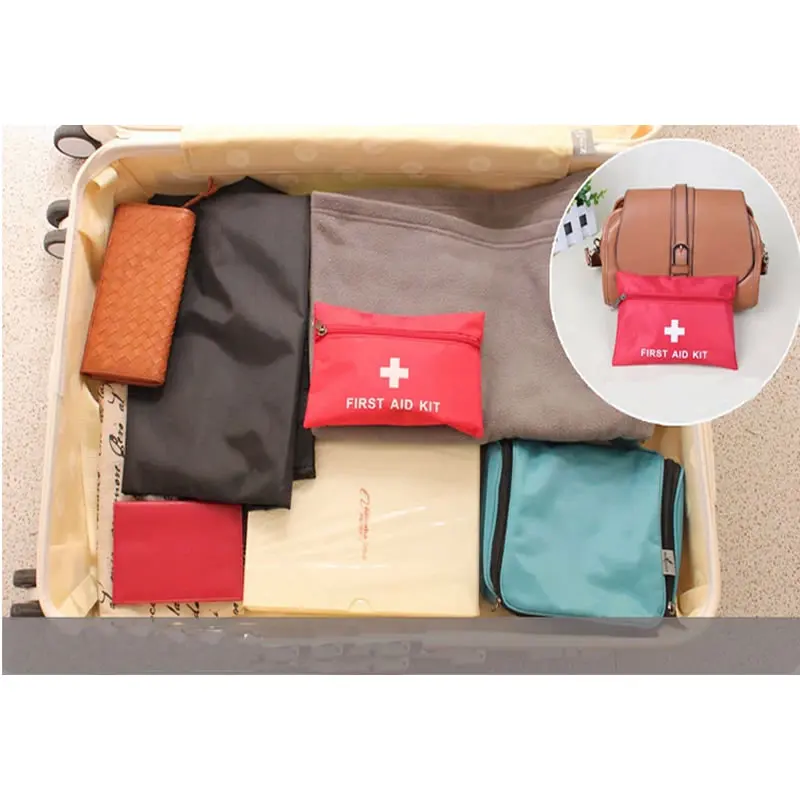 12-In-1 40pcs Set Portable First Aid Kit Red Car Emergency Kit Accessories For Home Travel Outdoor Emergency Medical Treatment - الصورة 6