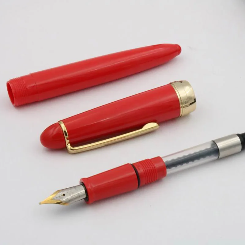 JINHAO NEW 992 color blue plastic Rotating lid Silver student fountain Pen - الصورة 6