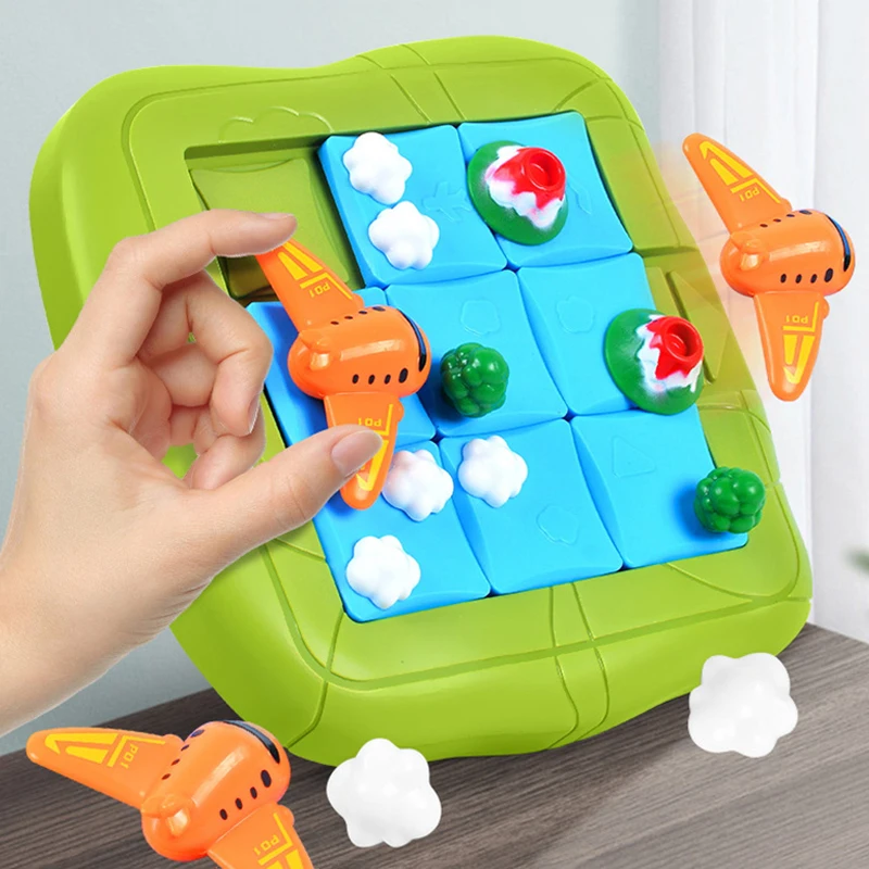 Montessori Strategy Games Aircraft Journey Brain Development Aircraft Breakout Puzzle Board Game Kids Educational Toys Gifts - الصورة 3