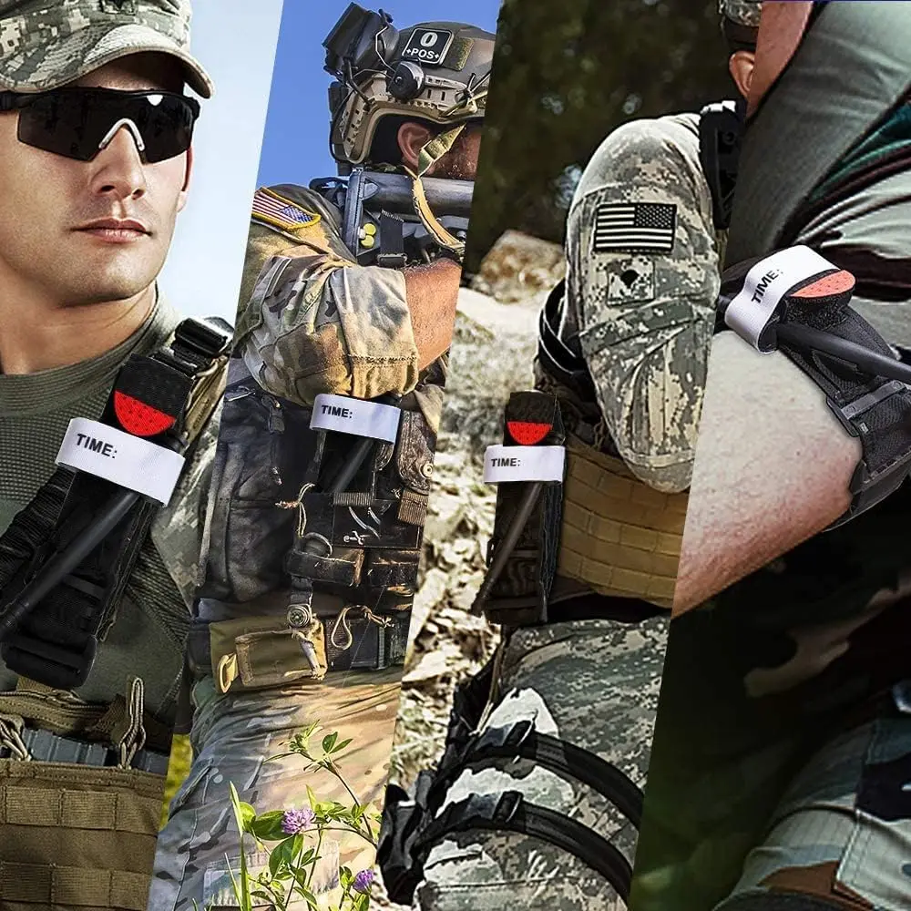 Tactical 95cm Tourniquet Emergency Strap Single Handed Medical First Aid Equipment for Hiking Camping Travel Outdoor Sports - الصورة 6