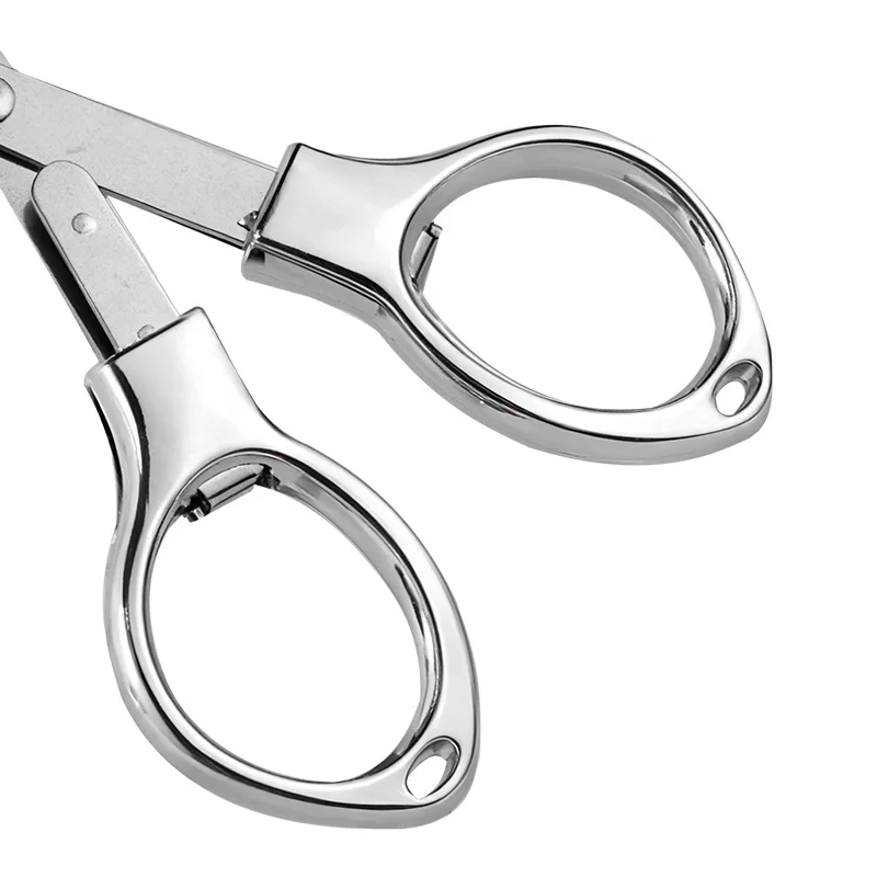 1pc Portable Folding 8-Shaped Small Scissors with Carbon Steel Blade for Easy Cutting Travel Folding Scissors - الصورة 3