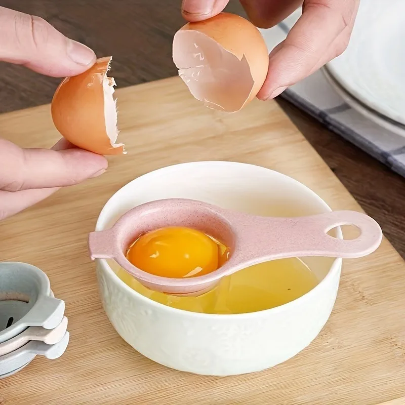1pc Sustainable Wheat Straw Egg Separator - Easy Yolk & White Filter For Baking, Kitchen Gadget - الصورة 11