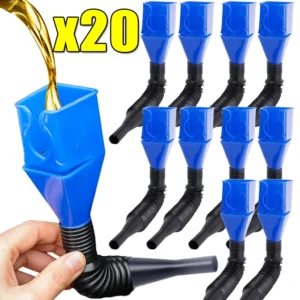 1-20pcs Foldable Refueling Funnel Car Truck Motorcycle Oil Filling Strainer Blue Telescopic Catheter Funnels Accessories