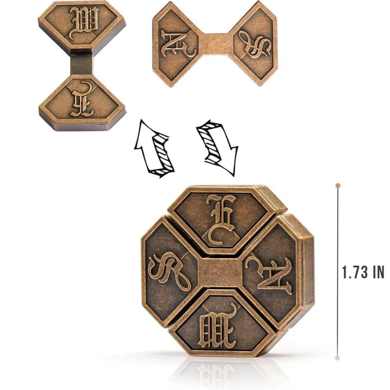 Metal Puzzle Brain Teaser IQ Test Toys Adults Children Educational Mind Challenge Rompecabezas Metalico Juegos De Ingenio - الصورة 3