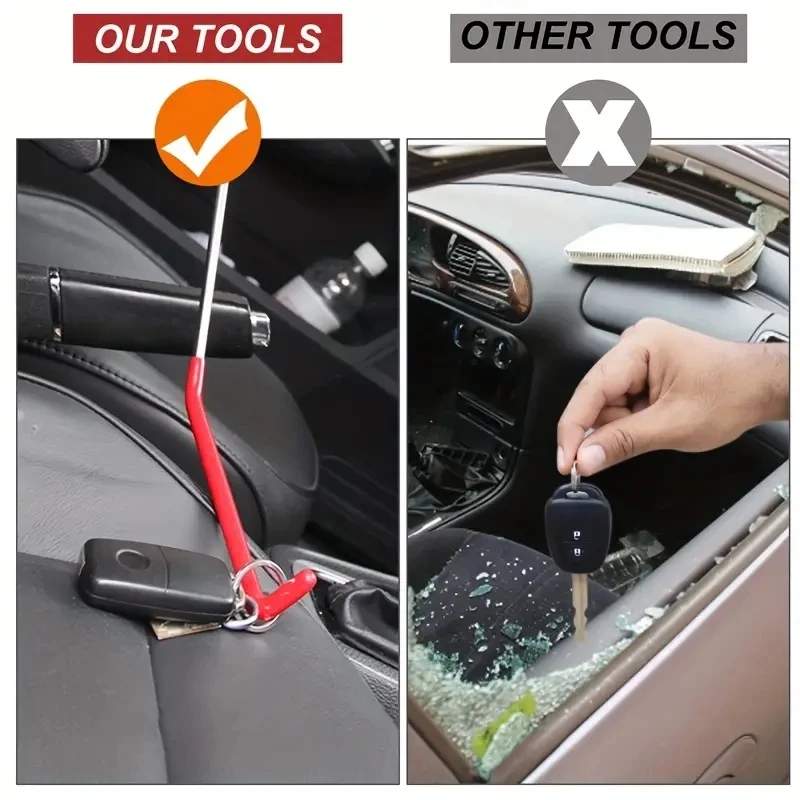21/18PCS Car Door Tool Kit Inflatable Air Pump Auto Window Door Open Fixing Gripper Tools Long Reach Kits with Carrying Bag - الصورة 4